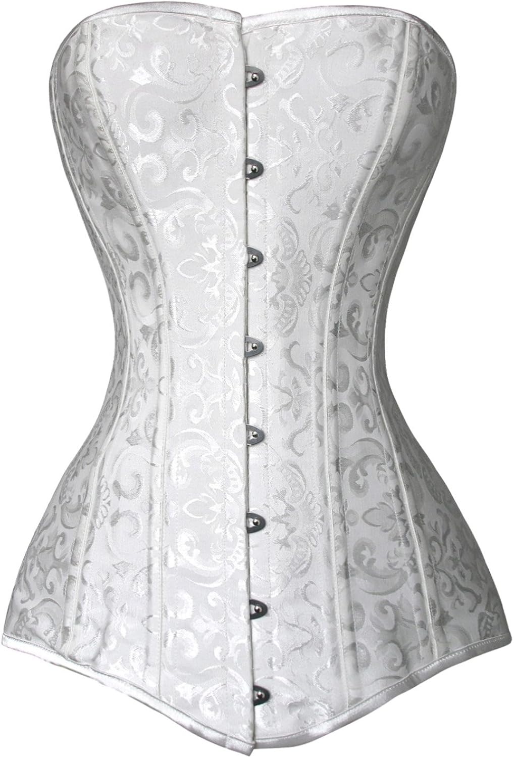 Charmian Women's 26 Steel Boned Cotton Long Torso Hourglass Body Shaper Corset at  Women’s Clothing store