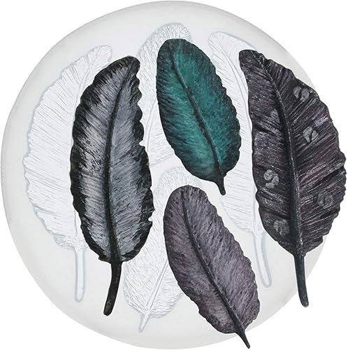 Miniatura 2 de Molde de silicona para decoración de pasteles de plumas para hacer azúcar, chocolate, fondant, resina epoxi, arcilla polimérica, fabricación de jabón