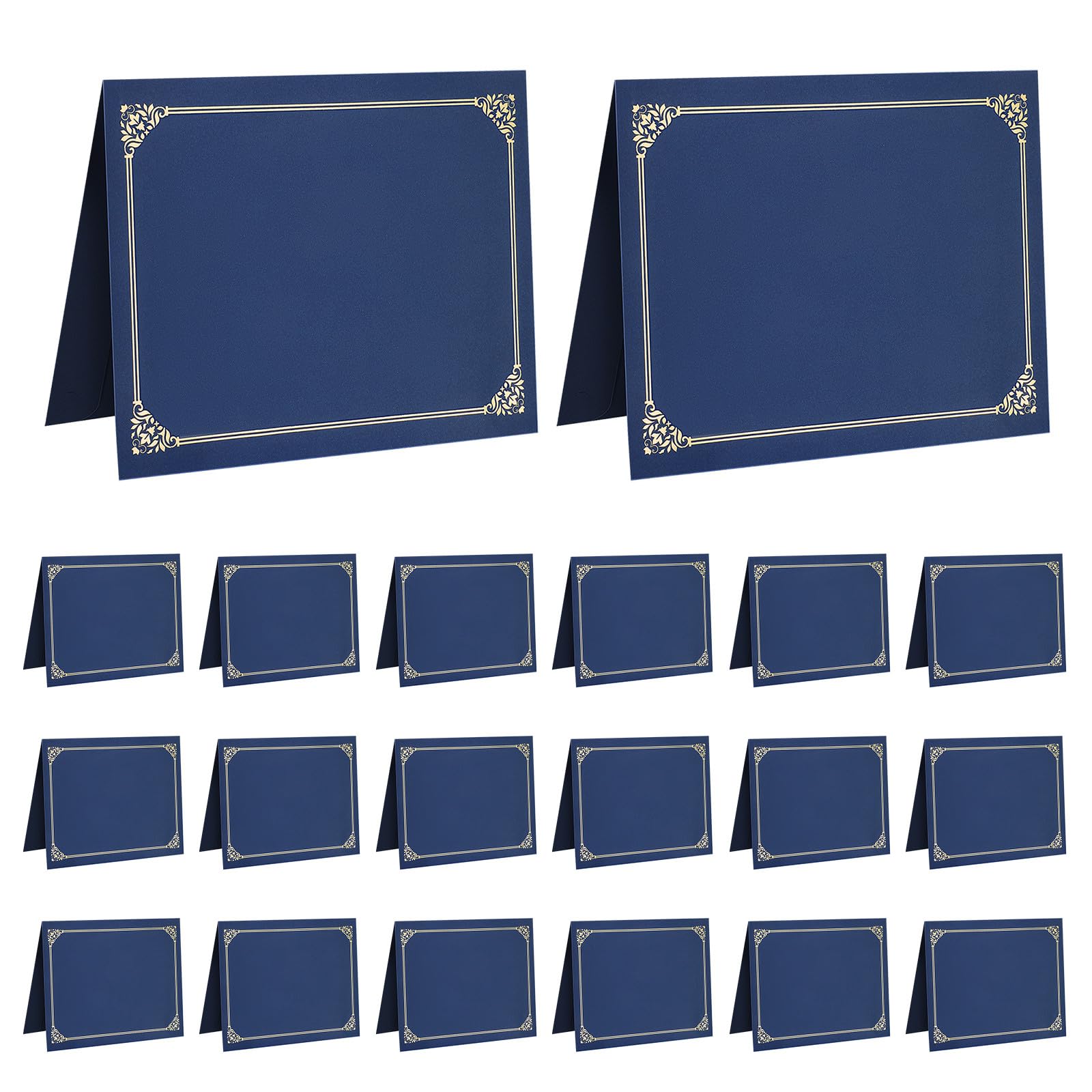 Zerodeko 20 porte-certificats 8,5 x 11 pouces, bordure dorée, papier
