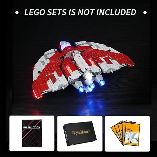Miniatura 2 de Kit de luces LED para Lego Star Wars Ahsoka Tano T-6 Jedi Shuttle 75362, kit de iluminación creativa compatible con Lego 75362 (solo luces, sin
