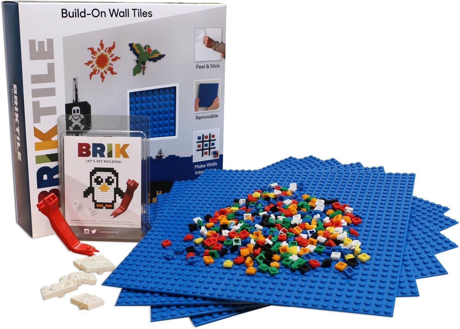 6 Of Plates Build-On Wall + Bonus Kit blue