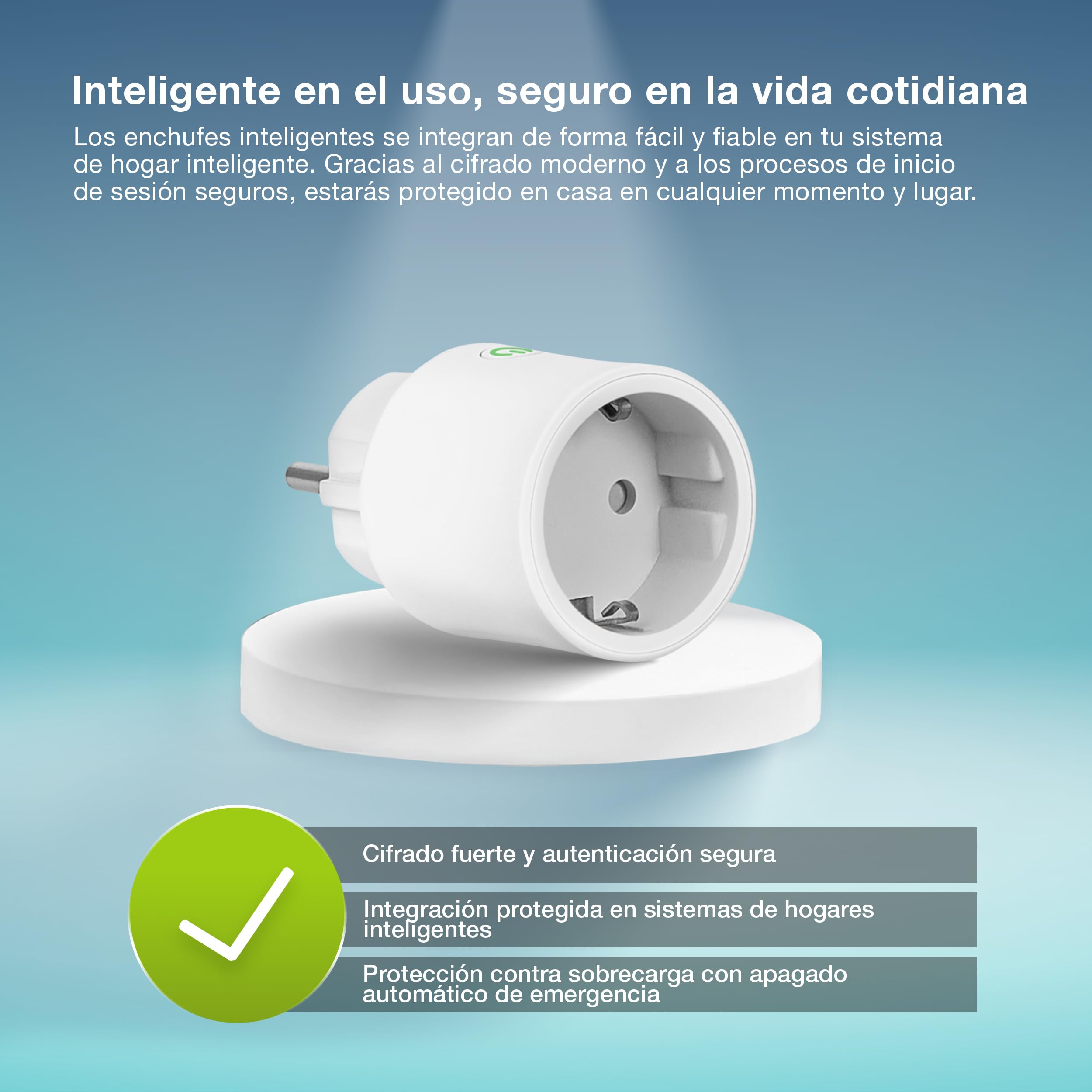 OSRAM enchufe smart WiFi con Matter, compatible con Alexa – añade fácilmente dispositivos de hasta 2300 W a tu casa conectada, control por voz simple y fiable (no compatible con aplicación SMART+)