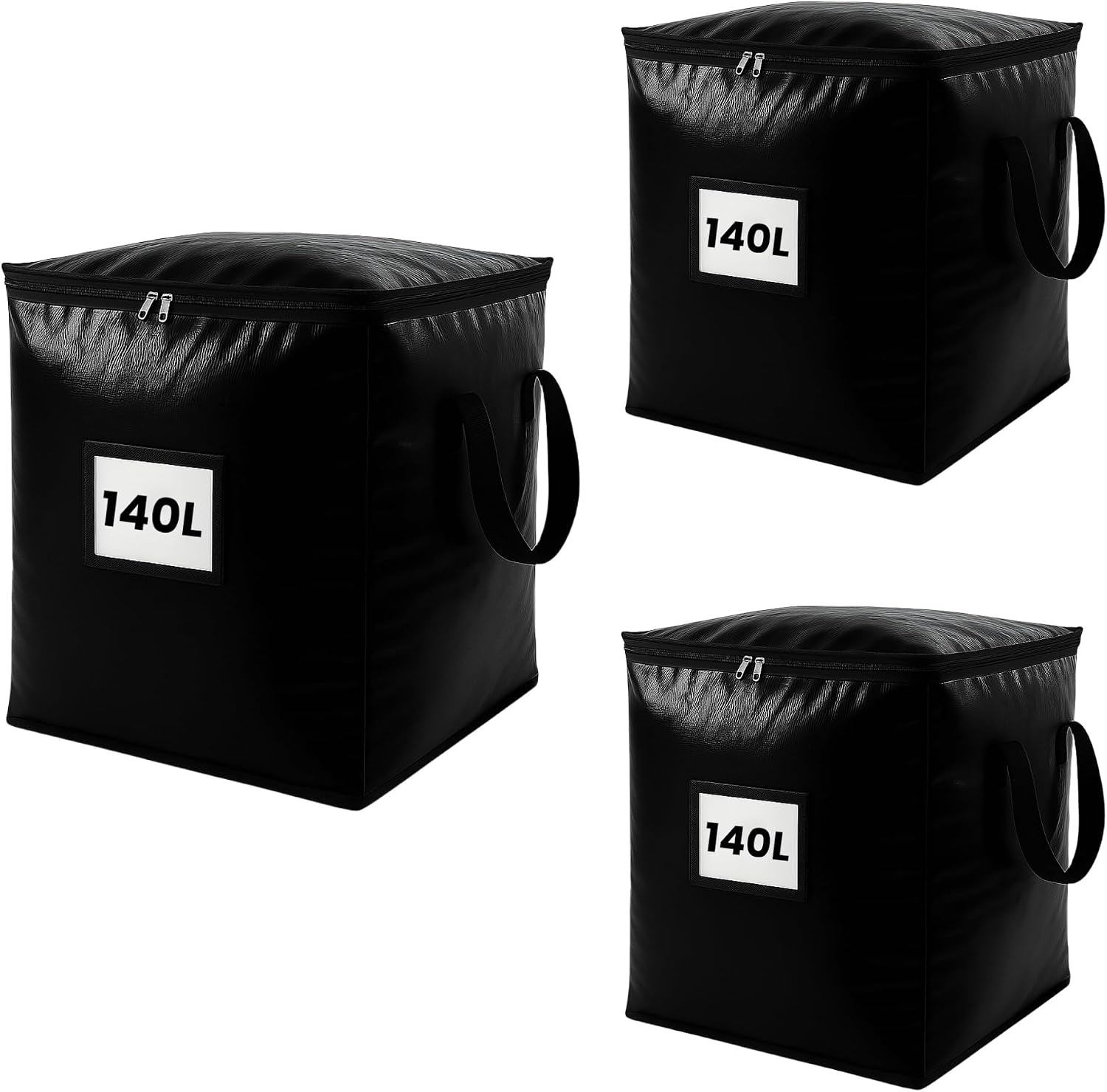 3 Pack 52L Storage Bags for Clothes, Moving Bags Heavy Duty Extra Large with Reinforced Handle, Storage Containers for Organizing Bedding, Blanket, Sheets, Pillows, Toys, Christmas Decorations