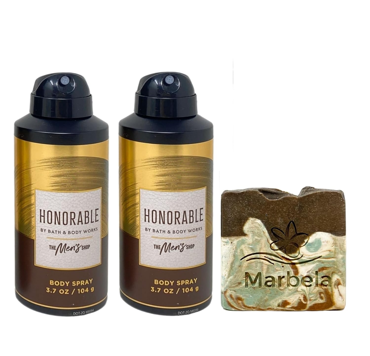 Bath & Body Works The Men's Collection Honorable 2 Body Spray with a Cabin Spice Bar Soap