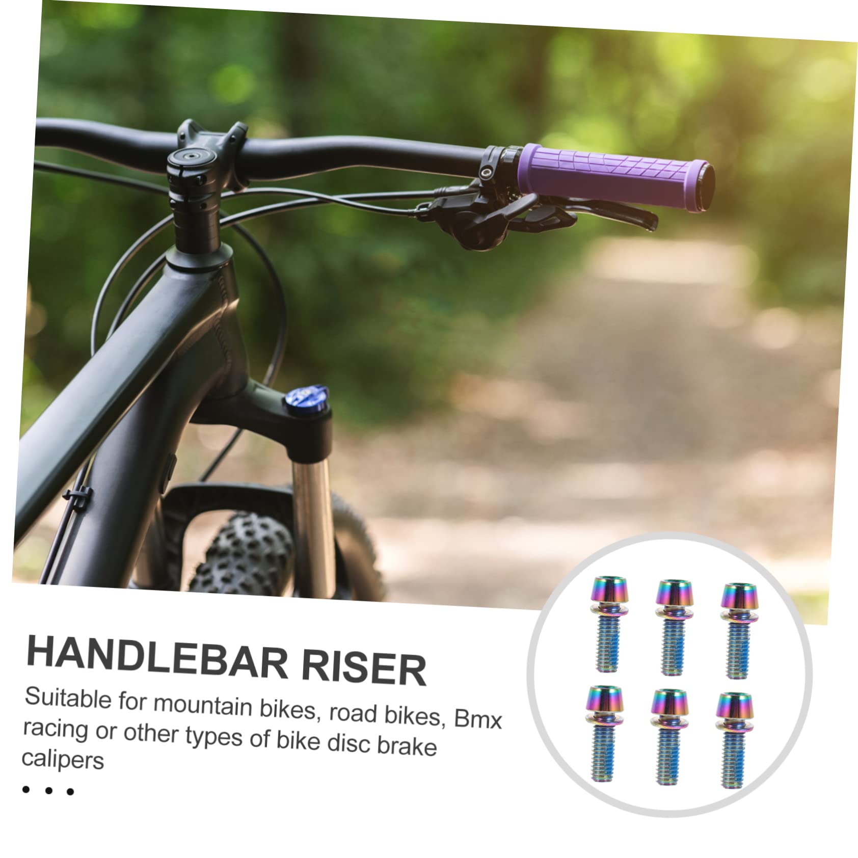 NULYLU 6pcs Screws for Bike Disc Brake Lightweight Cycling Supplies Installation Rotor Fasteners for Enhanced Performance