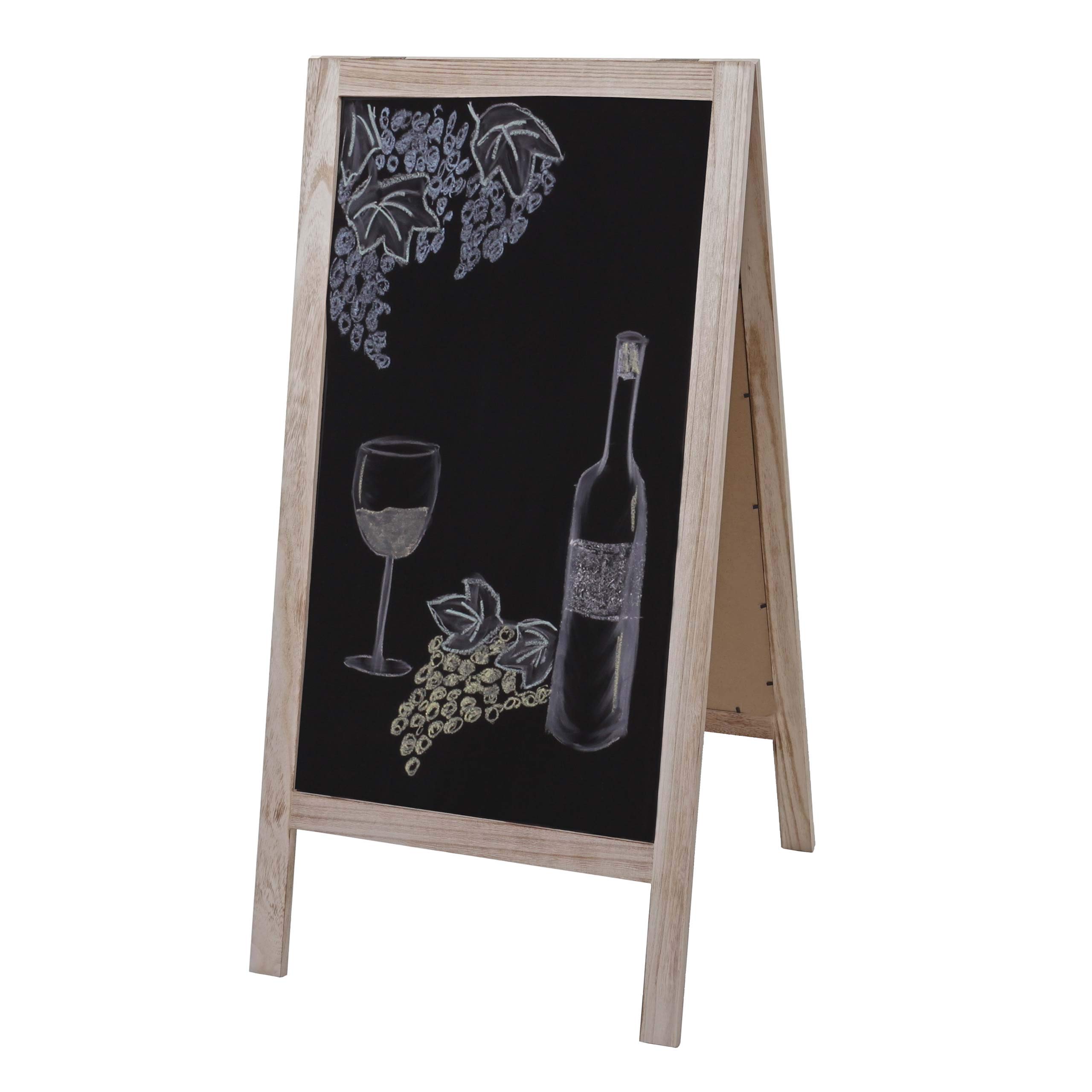 Mendler XL HWC-C17 - Pizarra publicitaria, 2 superficies de escritura plegables, 100 x 50 cm