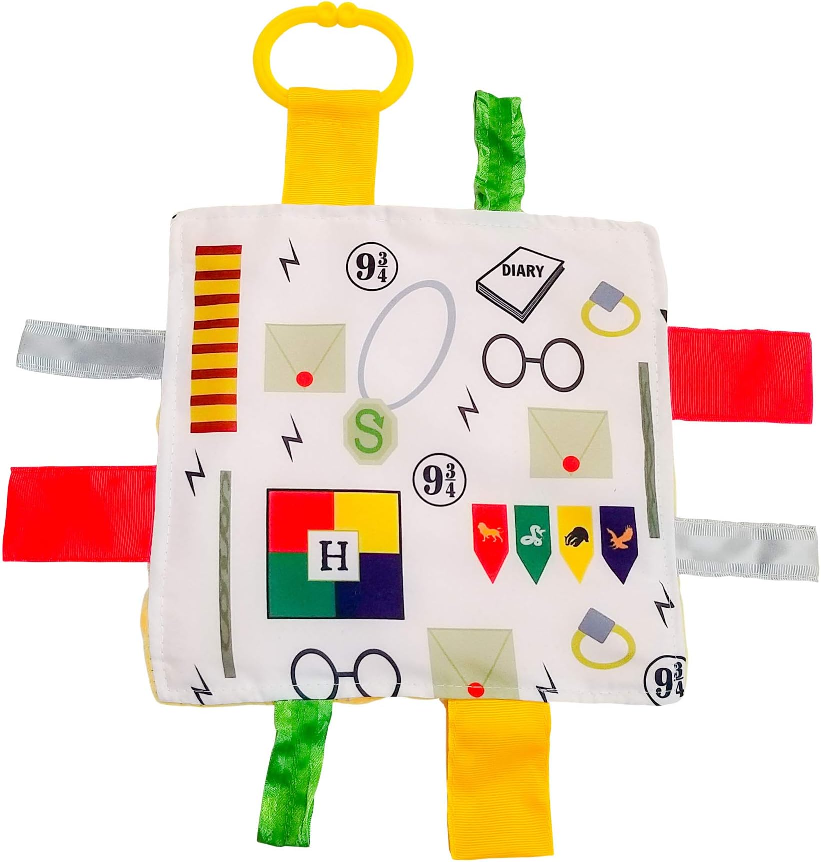 Lovey Chew Blanket Crinkle Toy Tag Square Sensory by Baby Jack (Wizard)