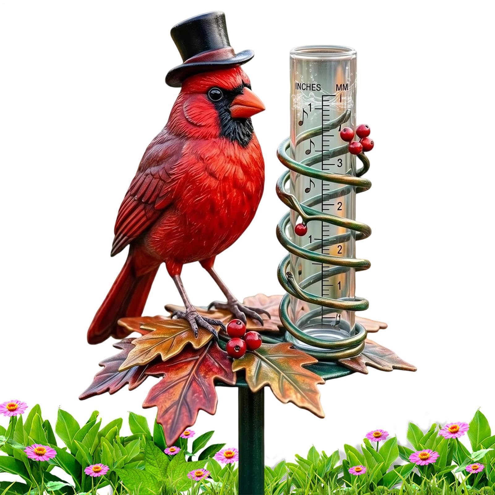 Jauge à eau de pluie extérieure design oiseau pour décorer le jardin