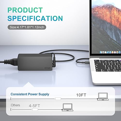 Miniatura 5 de Universal 65W 45W USB C Laptop Charger for Lenovo ThinkpadYogaChromebook T480 T490 T580 X280 X380 X390 L390 E480 E495 E580 E590 ADLX65YDC2A Power