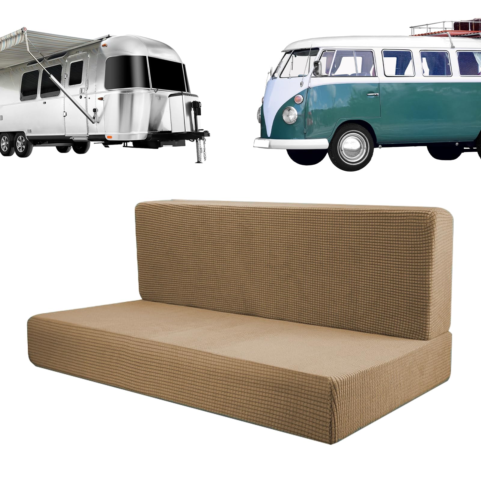 Funda para sofá de caravana, impermeable, elástica, lavable a máquina, funda protectora para futón, protector de muebles para sofá sin brazos