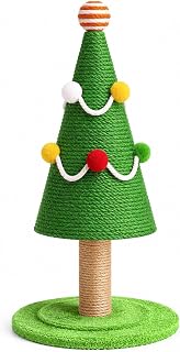 22.8'' Christmas Tree Cat Scratching Post, Small Sisal Cat Scratcher Tree