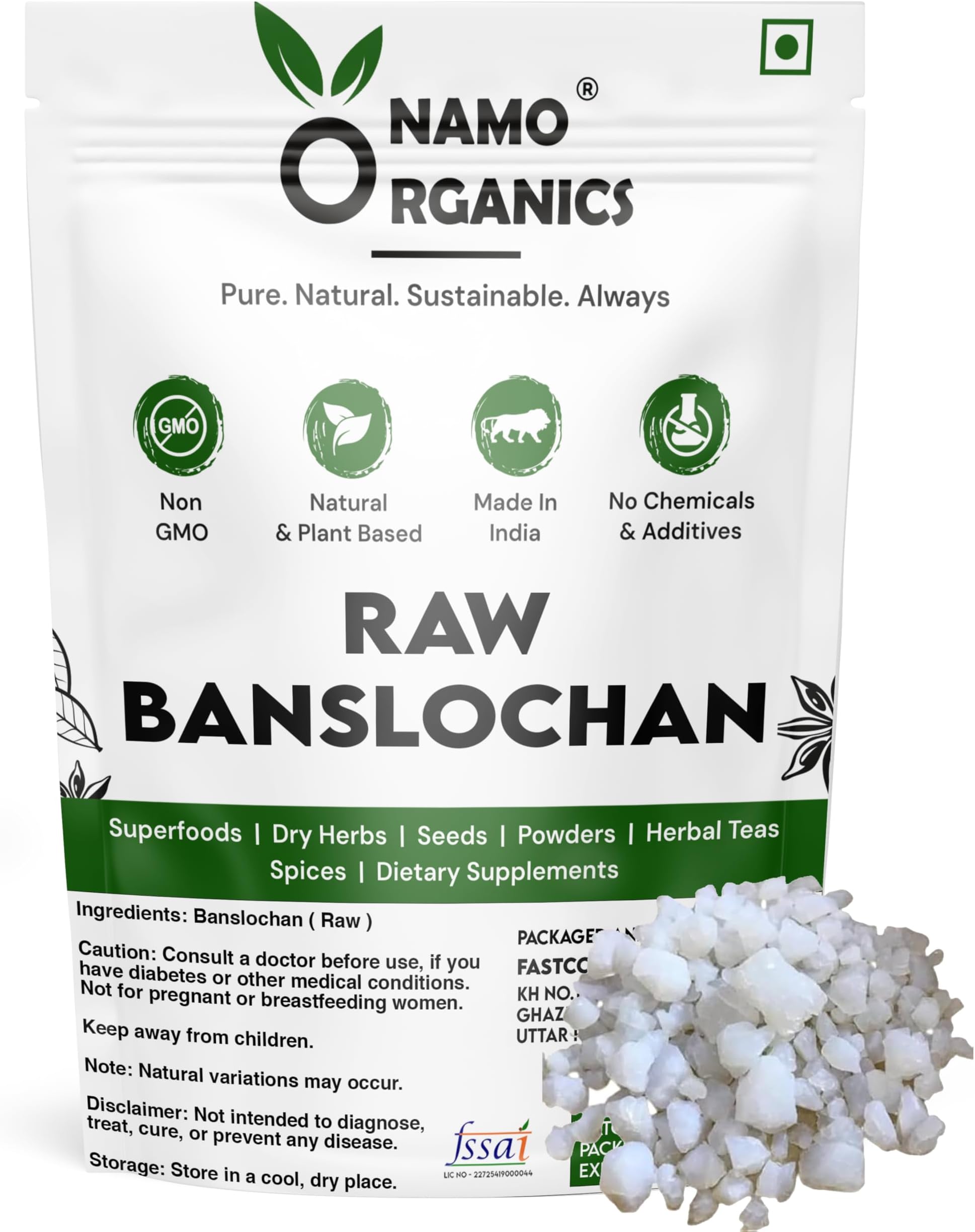 Namo - Banslochan - 1 Kg - vanshlochan (vanslochan tabasheer For Eating) (1 Kg)