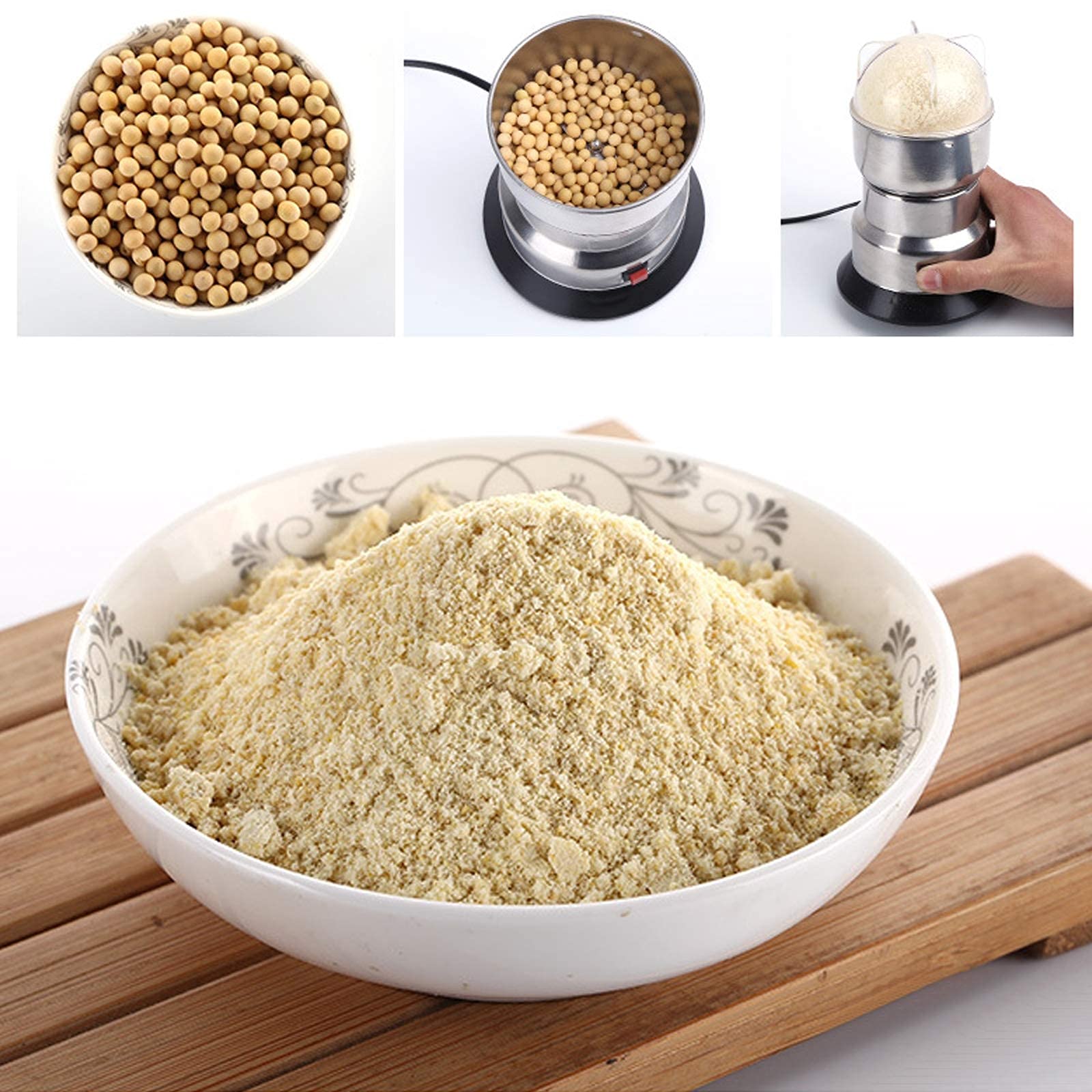 Molinillo de café eléctrico nueces de granos de café de 550 W con cuchillas de acero inoxidable grano portátil multifunción de bajo ruido para granos de café, especias, nueces, semillas, hierbas
