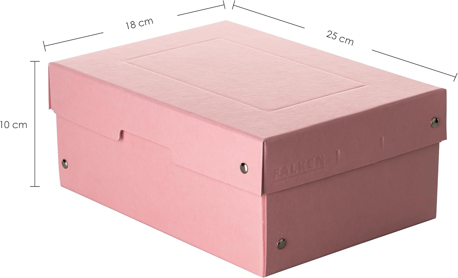FALKEN Original PureBox Pastel, Made in Germany, 100 mm high, DIN A5, pink, storage box with lid made of sturdy cardboard, vegan gift box, transport box, all-purpose box