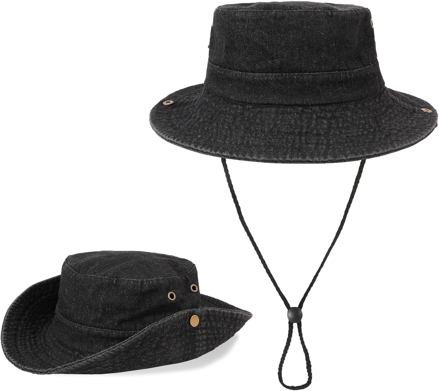 TAGVO Chapeau De Soleil Bob Vintage Large Bord - Protection UV Avec Sangle Réglable