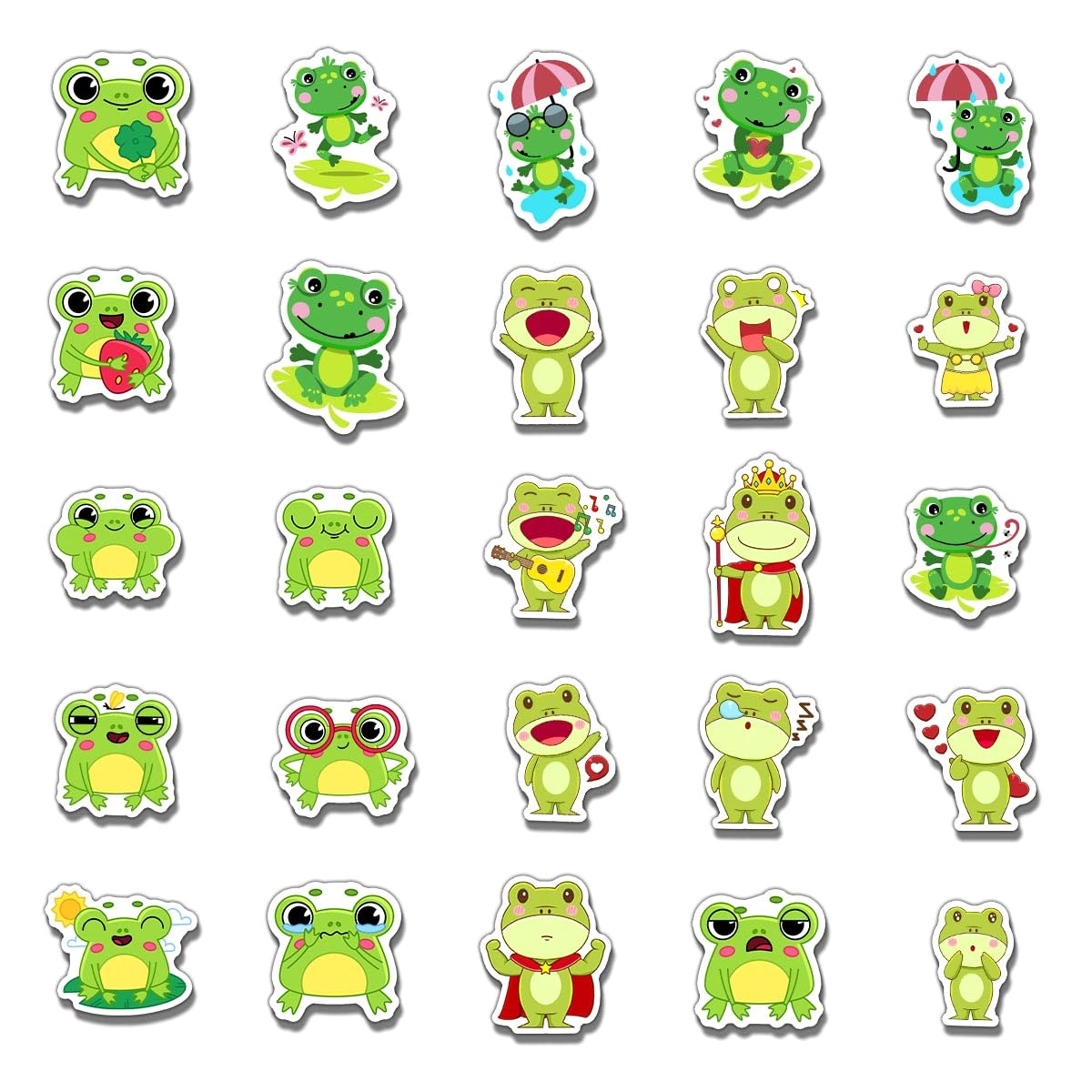 50 Adesivi Kawaii Rana - Stickers Creativi Per Laptop, Telefono, Valigie, Bambini