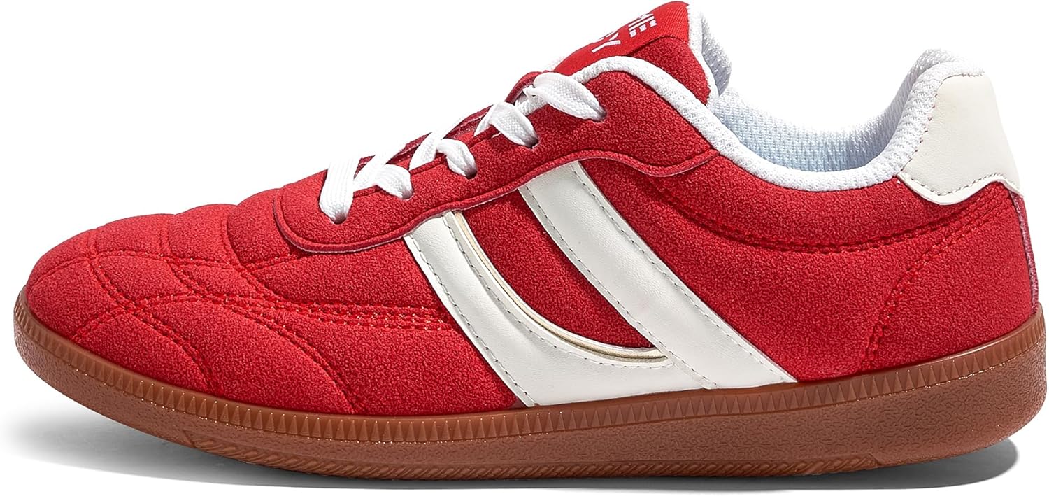 Women’s Retro Fashion Sneakers Vintage Leather & Gum Sole Shoes Non-Slip Cushion for Casual, Streetwear & Trendy Outfits