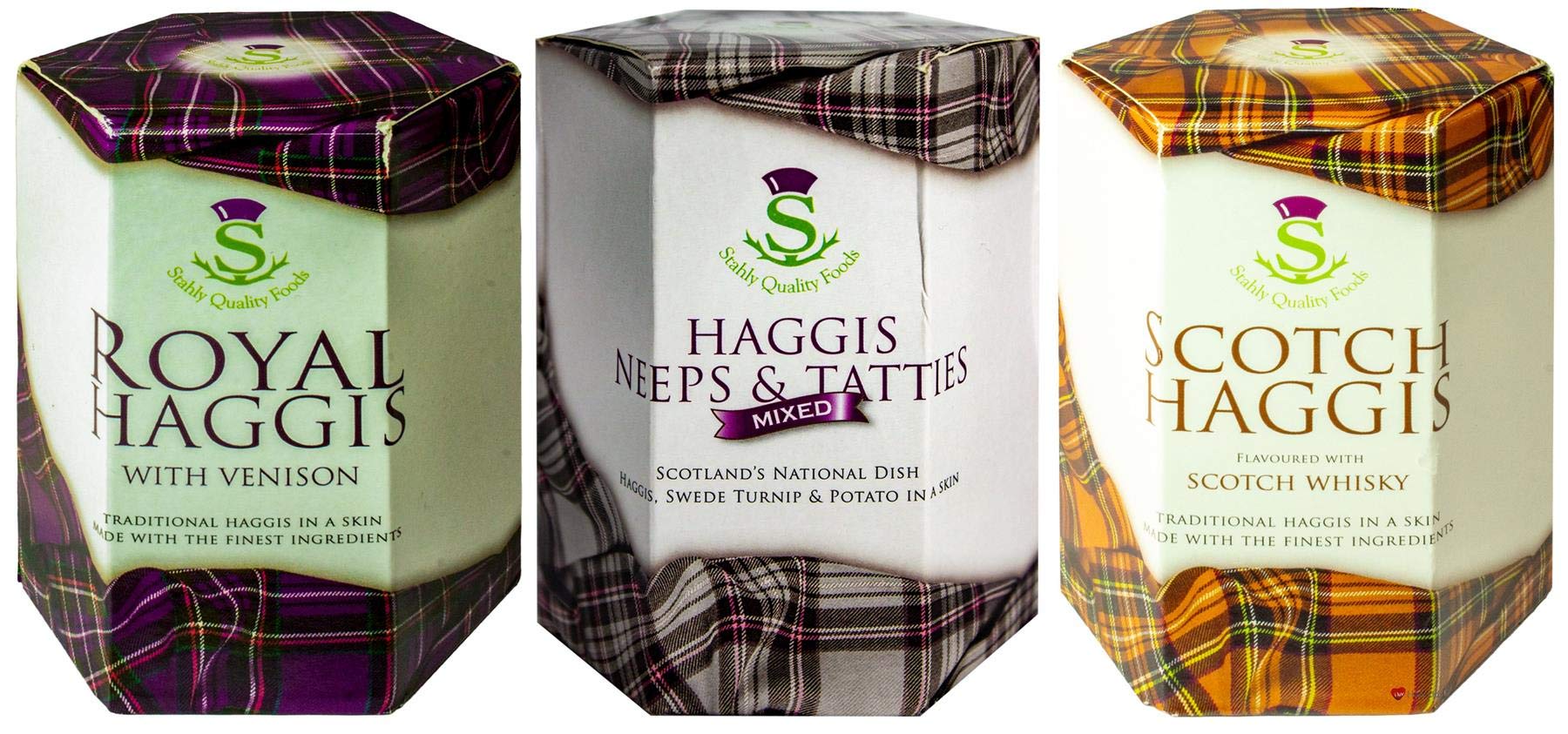 Buy Scottish Haggis Pack of 3 Traditional with Venison, Neeps