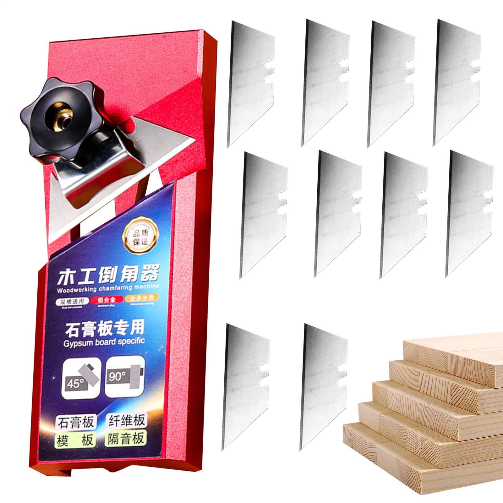 Pialla a Mano per Cartongesso,Smusso a 45° per bordi di lastre in cartongesso - Pialla per Smussare Cartongesso - per lavorazione del legno, edilizia, miglioramento casa, intelaiature