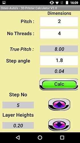 3D Printer calulator