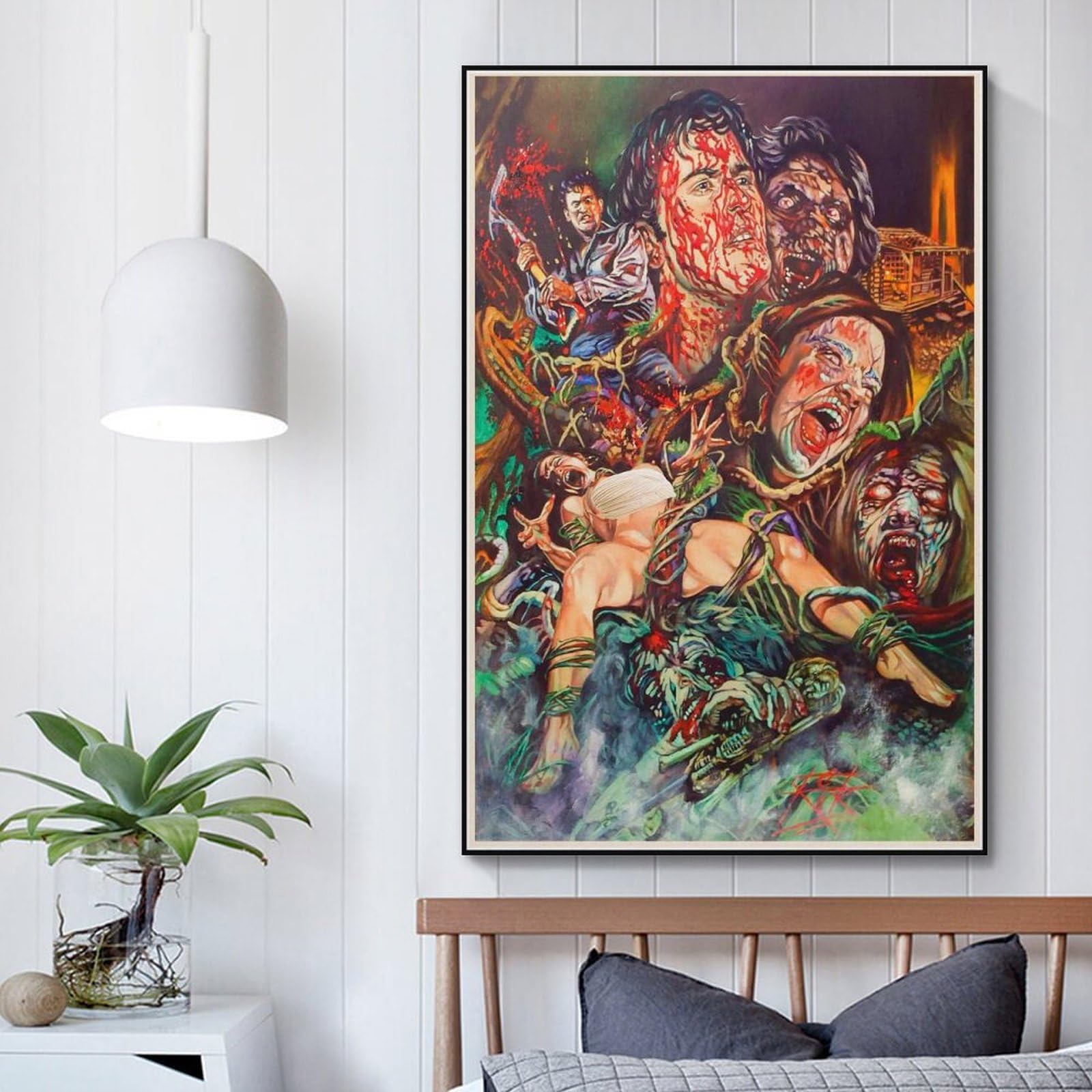 Poster De L'Espace - Planète Jupiter Dans Un Univers Étoilé - Décoration Murale Rétro