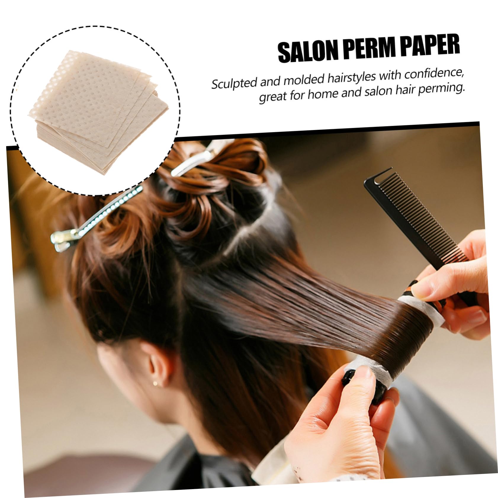 Beatifufu Box of Perm Paper for Hair Salon Supplies Hairdressing Perming Paper End Papers for Hair Perm Professional Hair Perming Tool Ultra Thin Tissue for Hair Curling