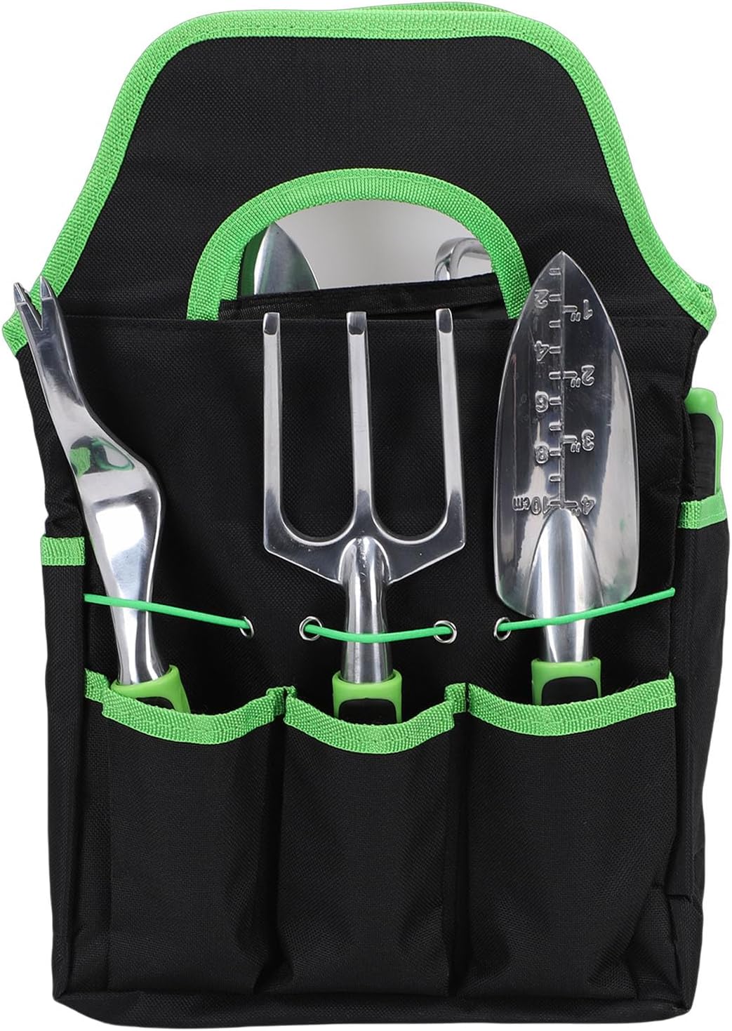 Fockety Gardening Tools Set, 8 Piece Heavy Duty Magnesium Aluminum Alloy Garden Tools Set with Ergonomic Handles and Tote Bag, for Men and Women