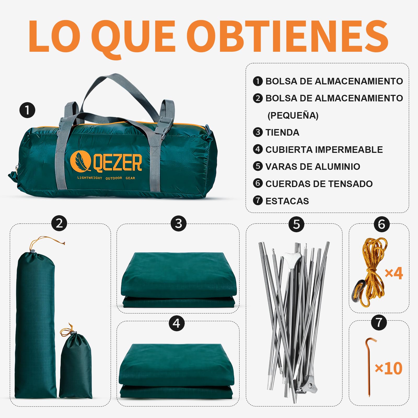 Tienda de campaña con cúpula Ultraligera, Impermeable y Resistente al Viento, Adecuada para Tres/Cuatro Estaciones