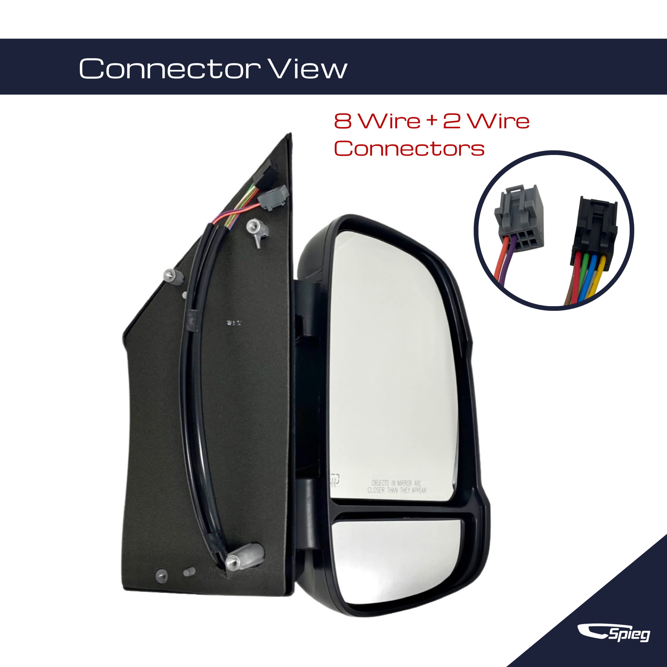 Spieg Passenger Side Mirror Turn Signal Lens For 2014-2021 Ram Promaster 1500/2500/3500 (Right, No Bulb) - View #4