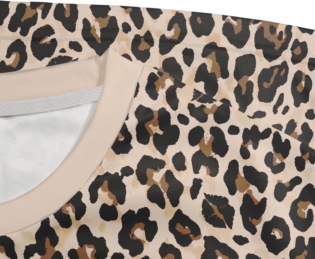 Casual Leopard Print T-Shirt Short Sleeve Hip Hop T-Shirts for Men - Image 5