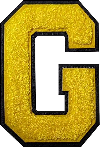 Miniatura 19 de 2 parches de letras de felpilla termo-adhesivas de 4.5 pulgadas, parches de letras universitarias con puntada de felpilla roja/blanca para ropa (H)