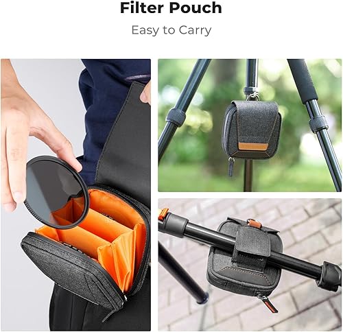 Miniatura 5 de K&F Concept Kit de filtro de lente ND fijo de 3.228in, densidad neutra ND4 ND8 ND64 ND1000 juego de filtros con 28 capas de vidrio óptico HD