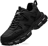 Zapatos de punta de acero para mujer y hombre, antideslizantes, compuestos, zapatillas de trabajo indestructibles, cómodas, de seguridad, ligeras, transpirables, para construcción, a prueba de perforaciones, diseño ergonómico 1