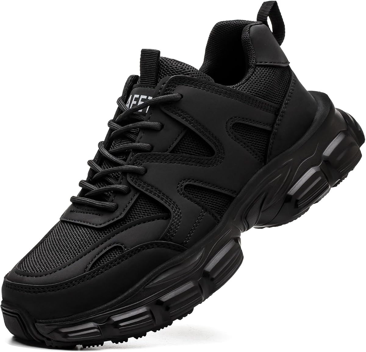 Hogent Steel Toe Shoes for Men Women, Wide & Non-Slip Work Shoes