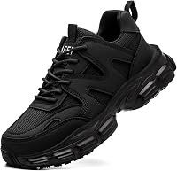 HOGENT Steel Toe Shoes Women Men Wide Non-Slip Composite Work Sneakers - Lightweight Breathable Puncture-Proof Safety Shoes
