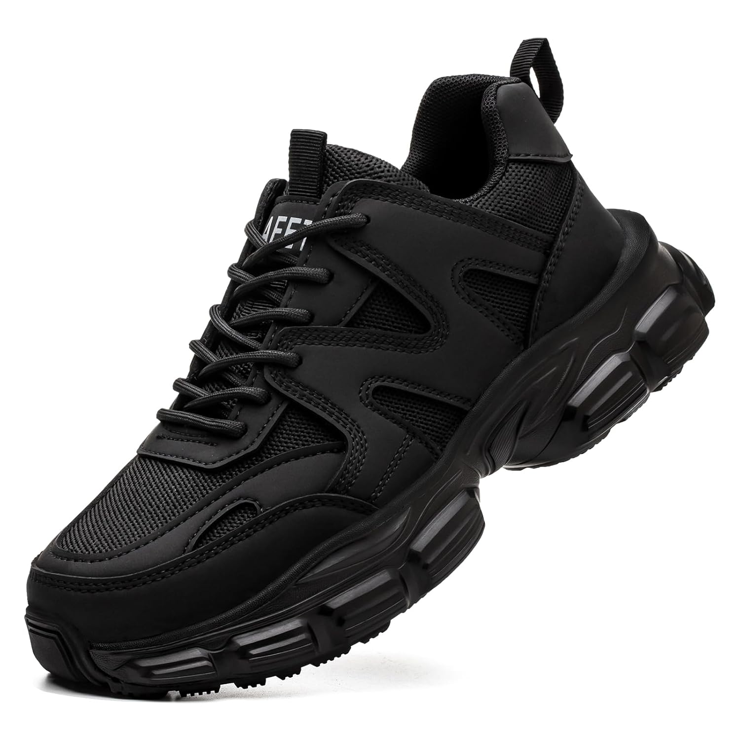 Hogent Steel Toe Shoes for Women Men Wide Non Slip Composite Work Sneakers Indestructible Comfortable Safety Tennis Shoes