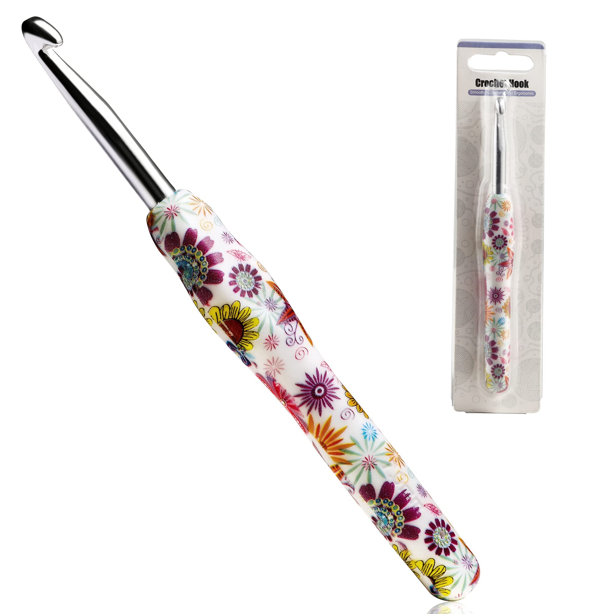 7mm Crochet Hook Ergonomic Soft Grip for Arthritic Hands Yarn