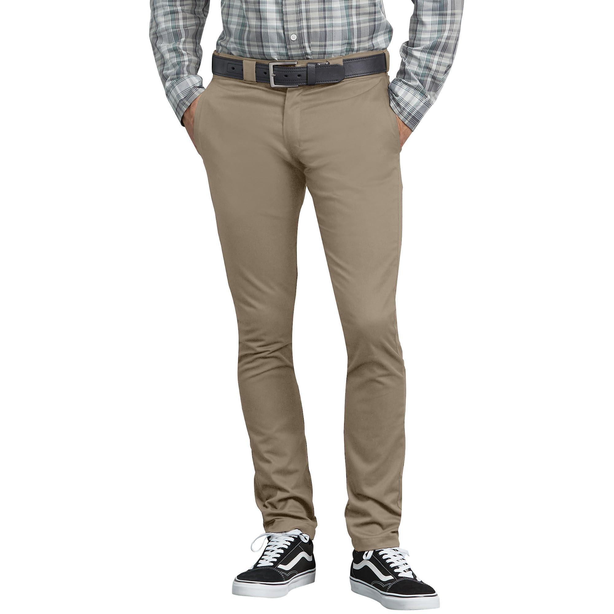 Dickies Men's Desert Sand Skinny Fit Work Business Casual Pants, 30W / 30L