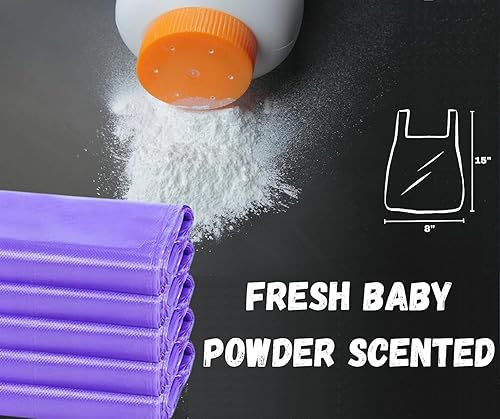 Miniatura 5 de Revestimientos para cubos de pañales (100 bolsas) compatibles con cubos de pañales ubbi y sacos de pañales desechables perfumados frescos (600