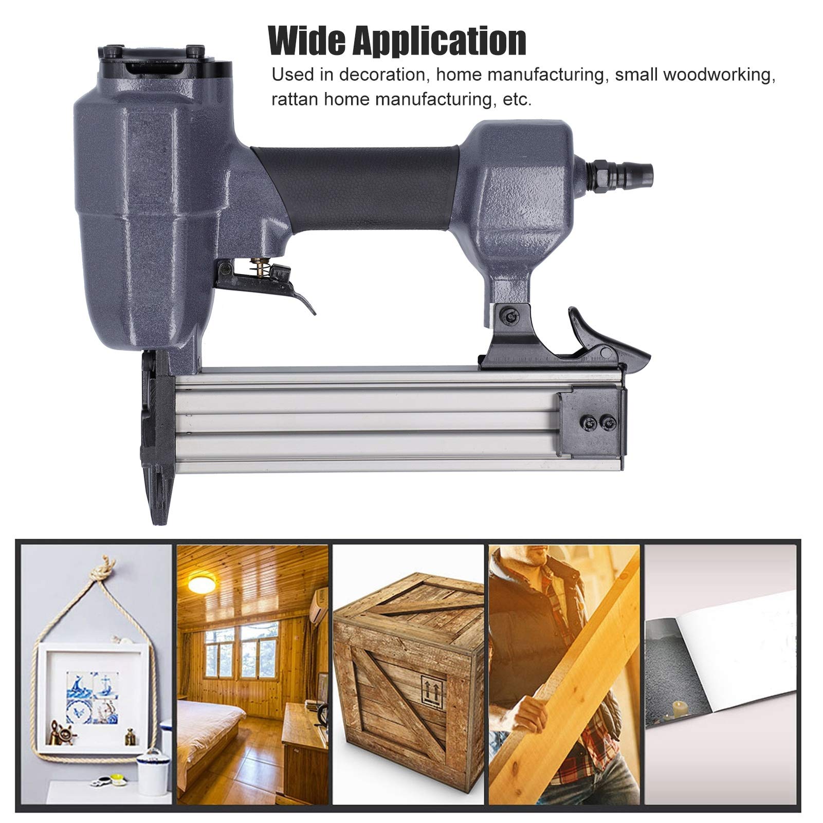 Chiodatrice Pneumatica Brad Nailer per Lavori Pesanti per la Lavorazione del Legno per la Casa con Design Ergonomico Leggero e Bassa rumorosità