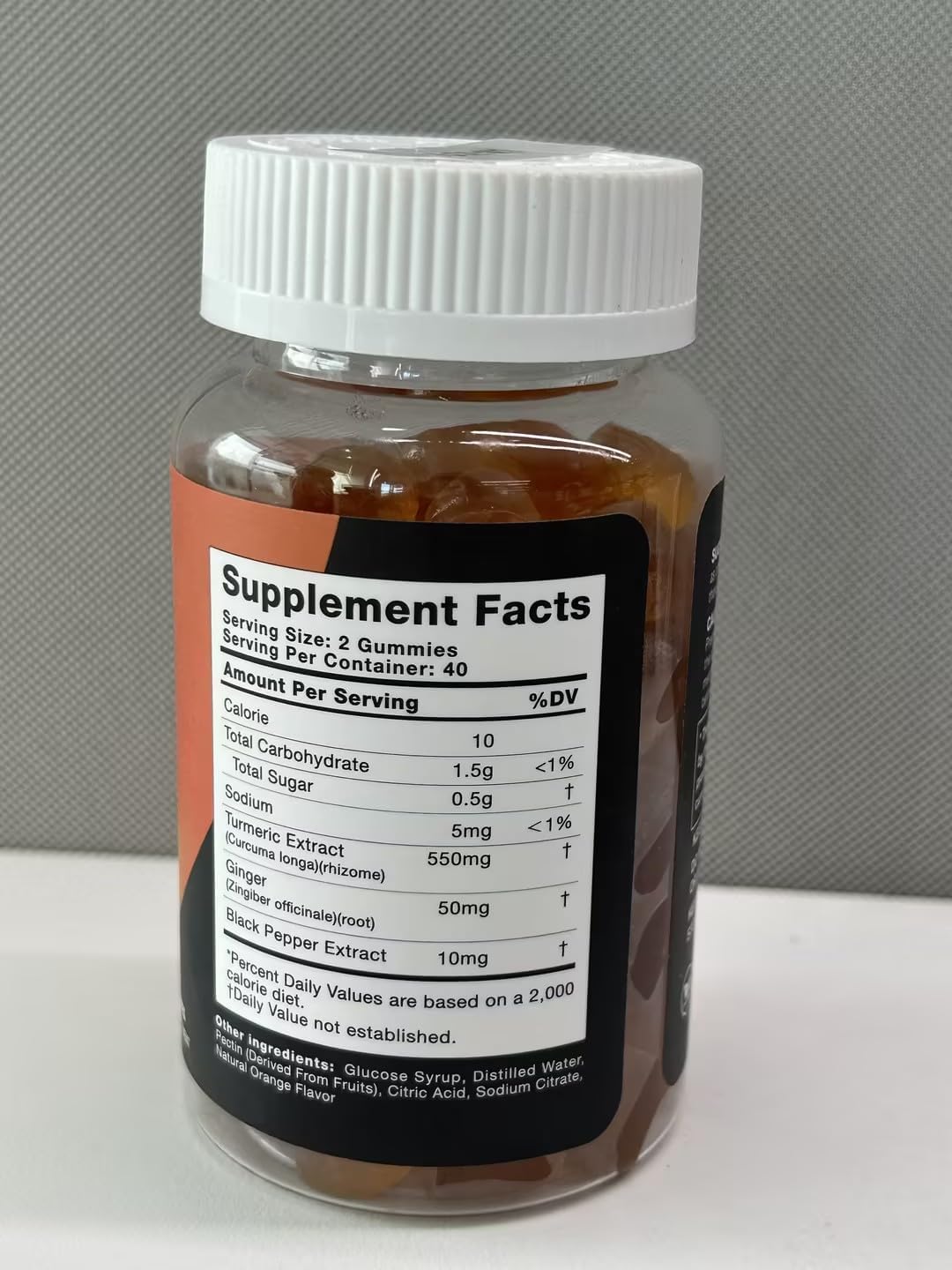 Turmeric Curcumin Gummies with Ginger & Black Pepper Vegan Pectin Formula for Immune Boost, Healthy Skin & Joint Support Chewable Supplement for Adults & Teens (2-Pack)