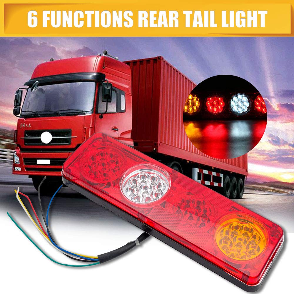 Baceyong 2PCS Feu de freinage - Feu arrière - 6 fonctions étanche pour caravane - 36 LEDs