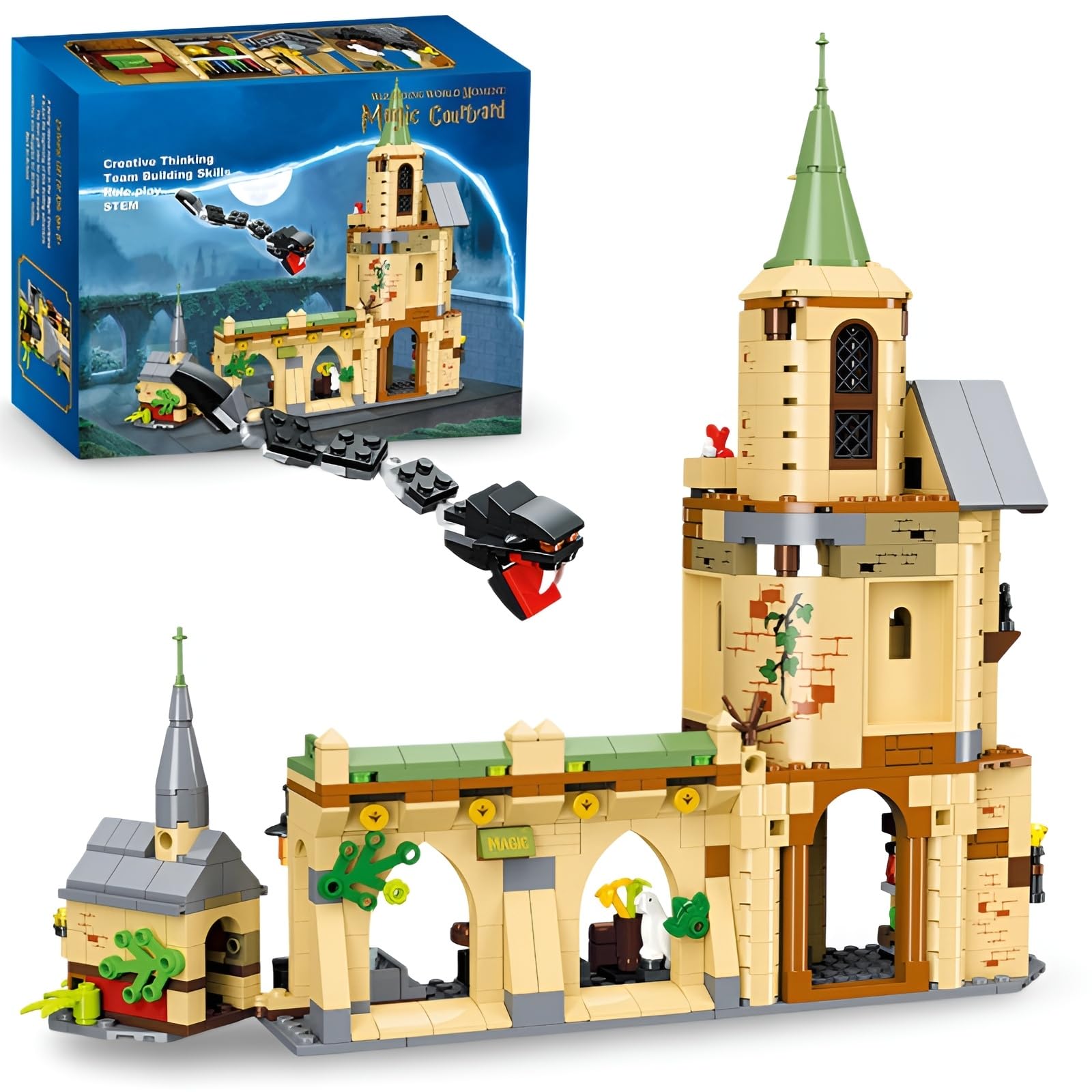 Magic Castle Building Blocks Set, 540 PCS Castle Architectural Building Kits, Creative Tower Architecture Bricks Model Toy, Gifts for Teens and Adults — image 1