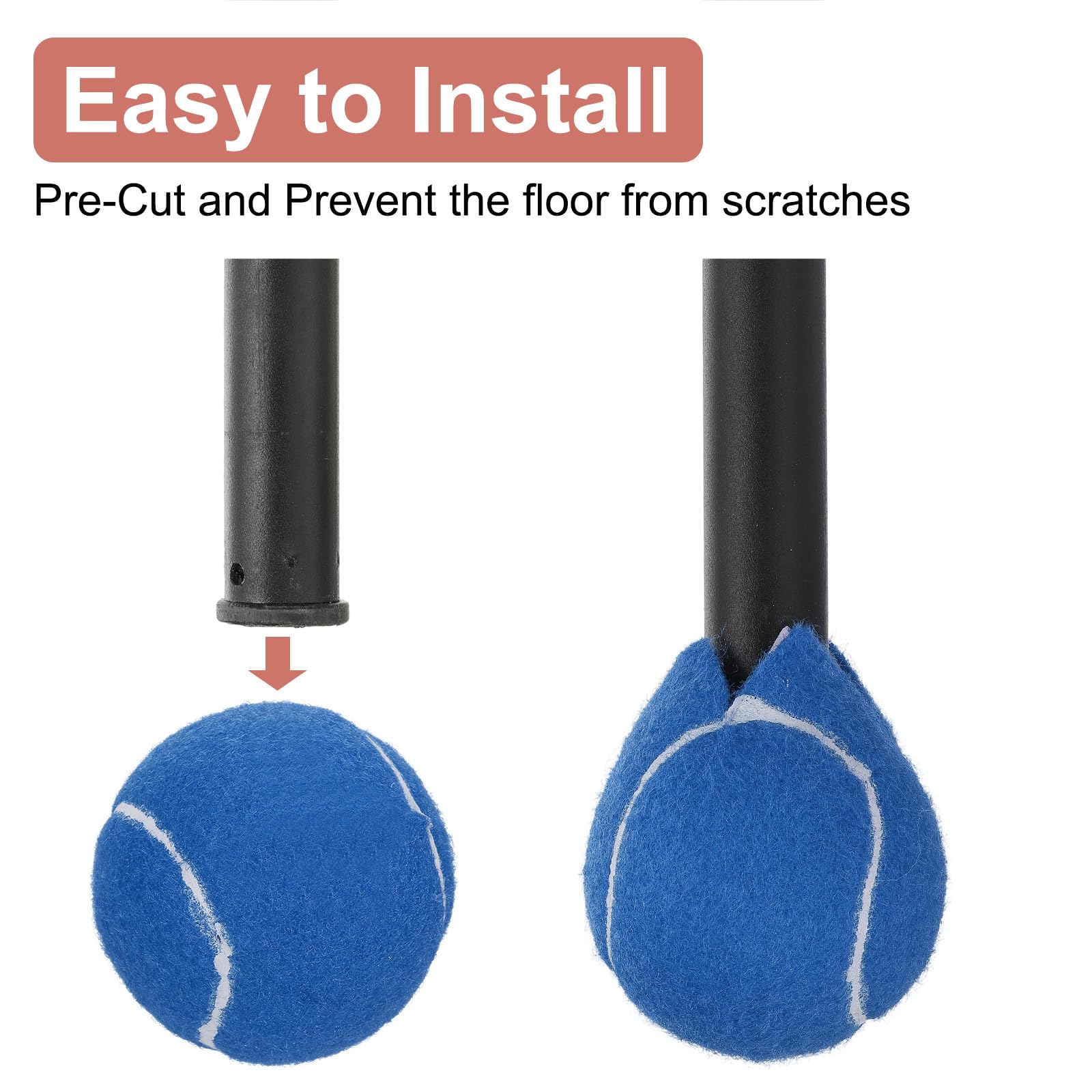 QUARKZMAN 2 Pcs Balles De Tennis Prédécoupées pour Déambulateurs, Accessoires Universels pour Déambulateurs, Glissières pour Pieds De Meubles Et Protection De Sol, Bleu Foncé