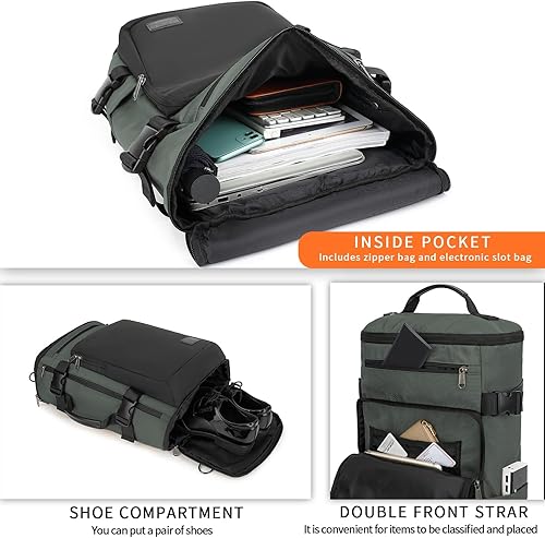 Miniatura 186 de Bolsa de lona para gimnasio, 4 vías, impermeable, con compartimento para zapatos, para viajes, deporte, senderismo, laptop, Cielo estrellado