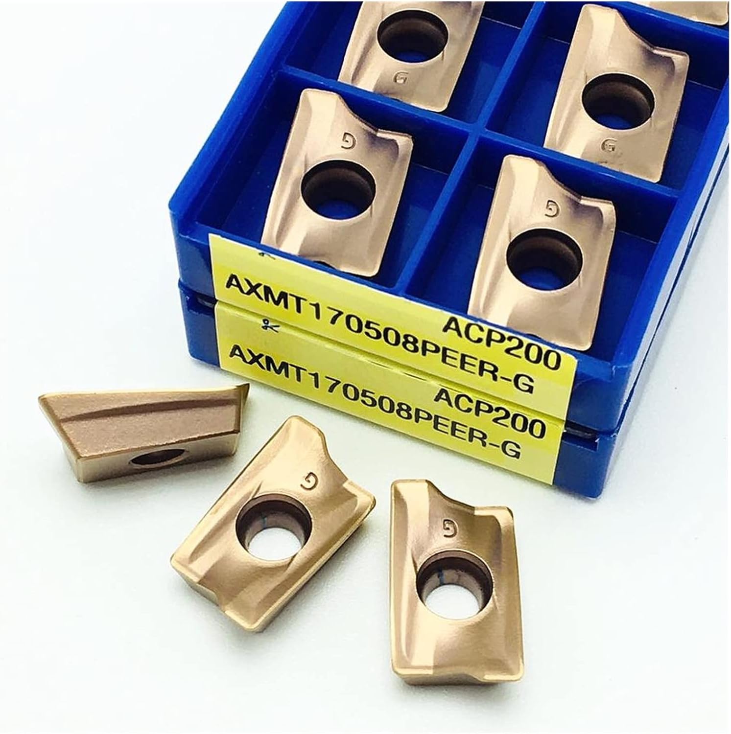 Carbide Tool Carbide Insert AXMT170508PEER-G ACP200 Internal Turning Tool CNC Lathe AXMT 170508 Turning Insert AXMT170508 (Angle : AXMT170508-G ACP200, Insert Width(mm) : 10PCS(1box))