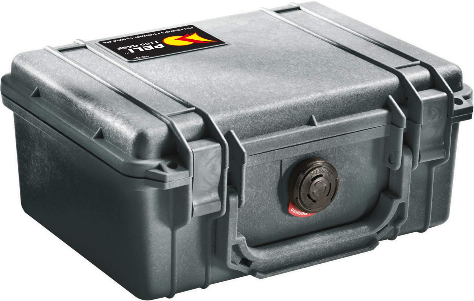 PELI Protector 1150 Impact Resistant Case, IP67 Watertight, 5L Capacity, Made in US, No Foam, Black