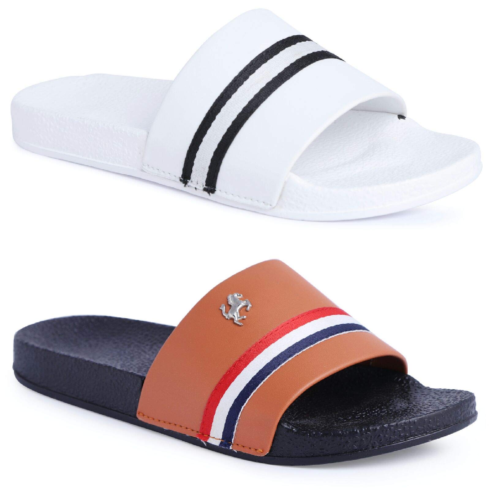 PERY-PAO Mens Combo Pack of 2 Flip-Flops Multicolour (B08C75VK9Z) Amazon Price History, Amazon Price Tracker