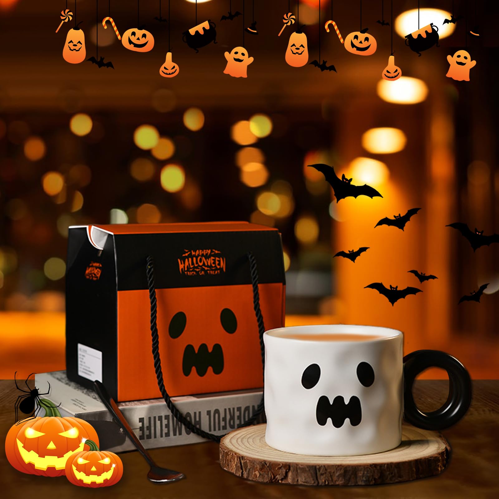 Amazon.co.jp: ハロウィン パンプキンカップ 450ml マグカップ
