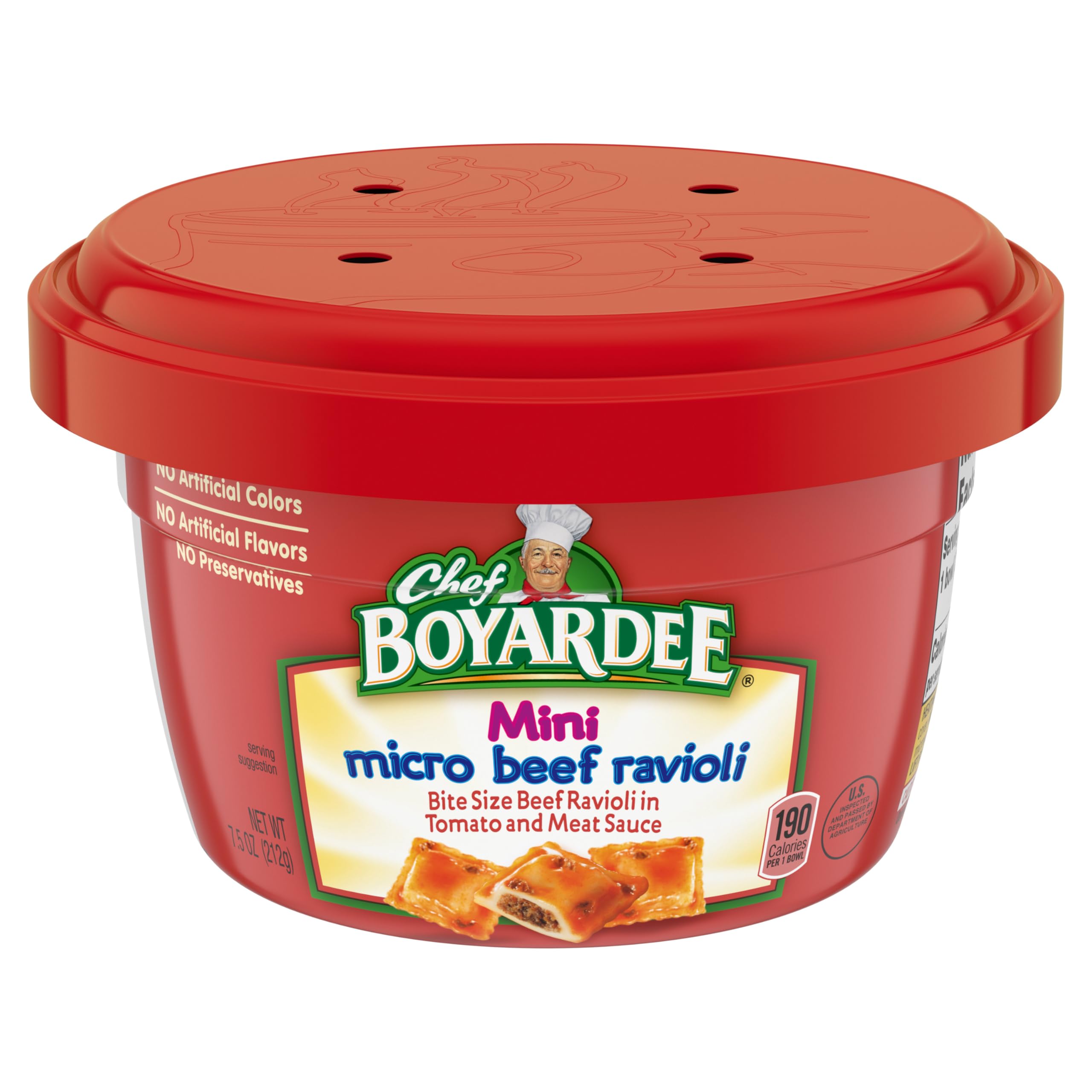 Chef Boyardee Micro Mini Beef Ravioli, 7.5 oz